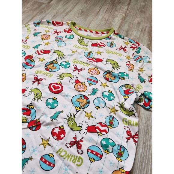 The Grinch Who Stole Christmas Holiday White & Green Pajama Top Unisex Adult XL - Picture 2 of 7